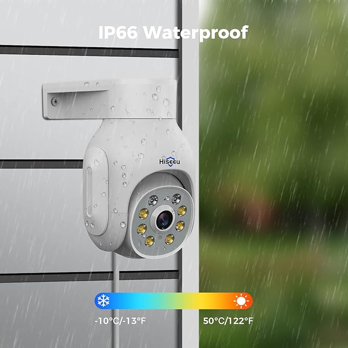 Hiseeu Security Camera Wireless Outdoor, 5MP Color Night Vision, 2.4&5G WiFi - Image 2