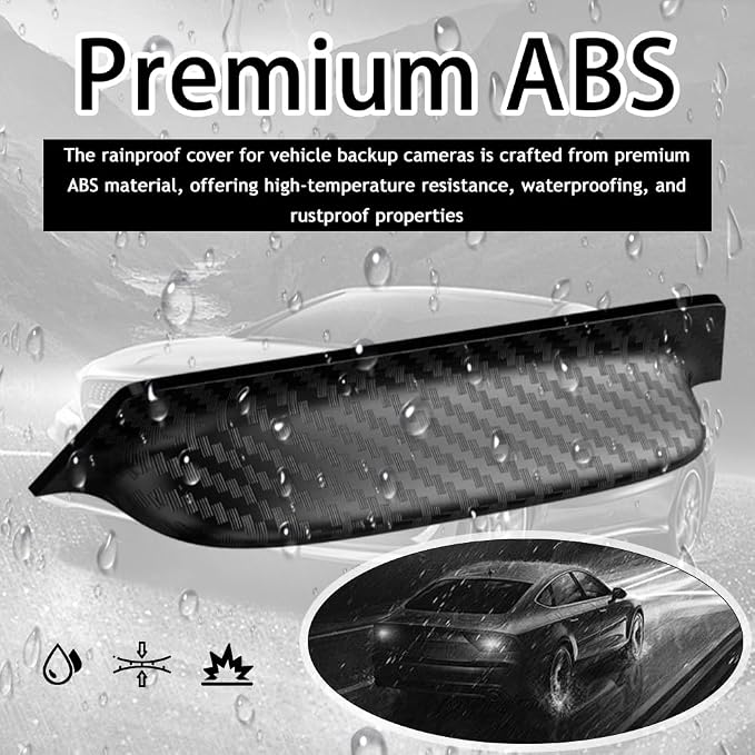 2PCS Carbon Fiber Backup Camera Rain Shield, Backup Camera - Image 4