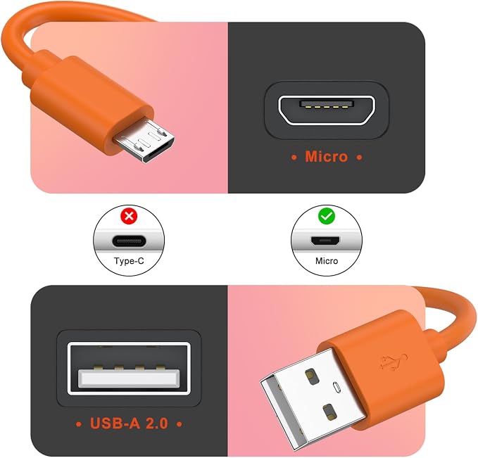 2 Pack 3.3ft Charging Cable for Ring Enabled Video Doorbell 2/3/3 Plus/4 - Image 3