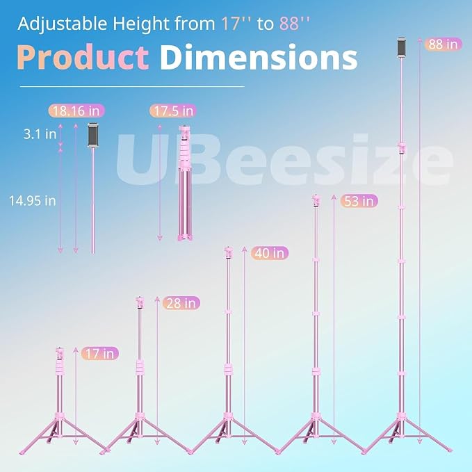 UBeesize 88’’ Flexible Phone Tripod - Image 2