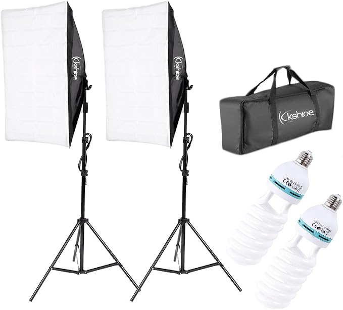 Photography Softbox Lighting Kit, YouTube Starter Kit, Photo Equipment Soft by Kshioe