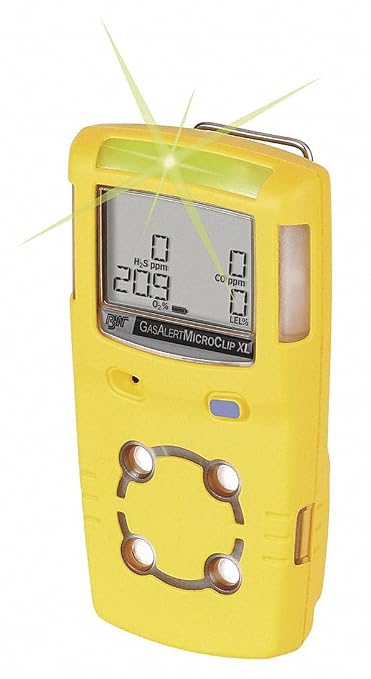 BW Technologies MCXL-XWHM-Y-NA GasAlertMicroClip XL 4 Gas Detector, LEL and O2 by BW+Technologies