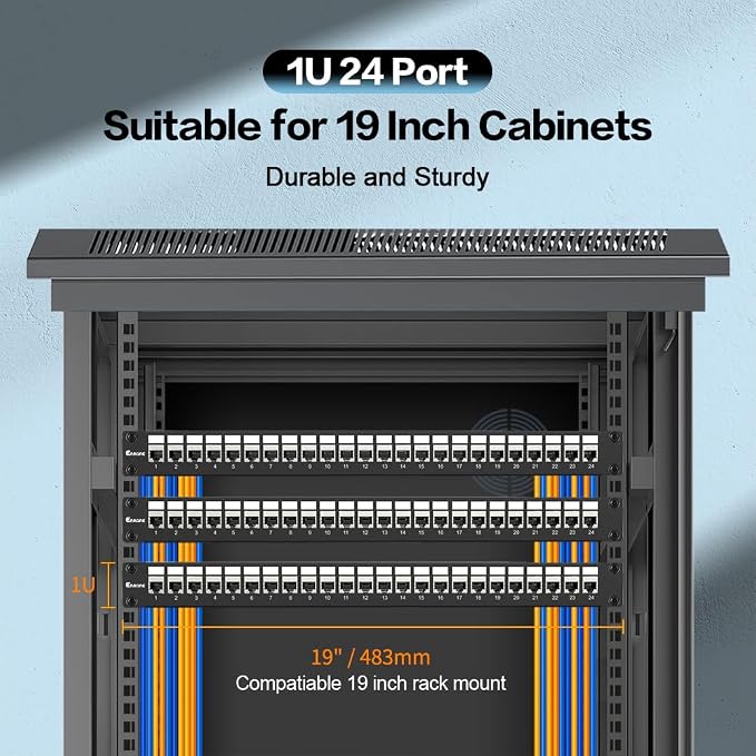 24Port Patch Panel Cat6 Keystone Patch Panel RJ45 Patch Panel Network Patch - Image 7