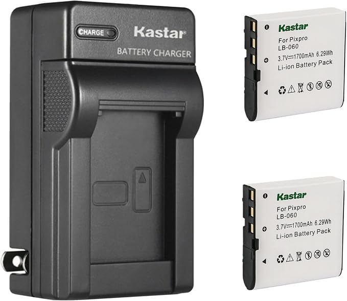 Kastar 2-Pack Battery and AC Wall Charger Replacement by Kastar