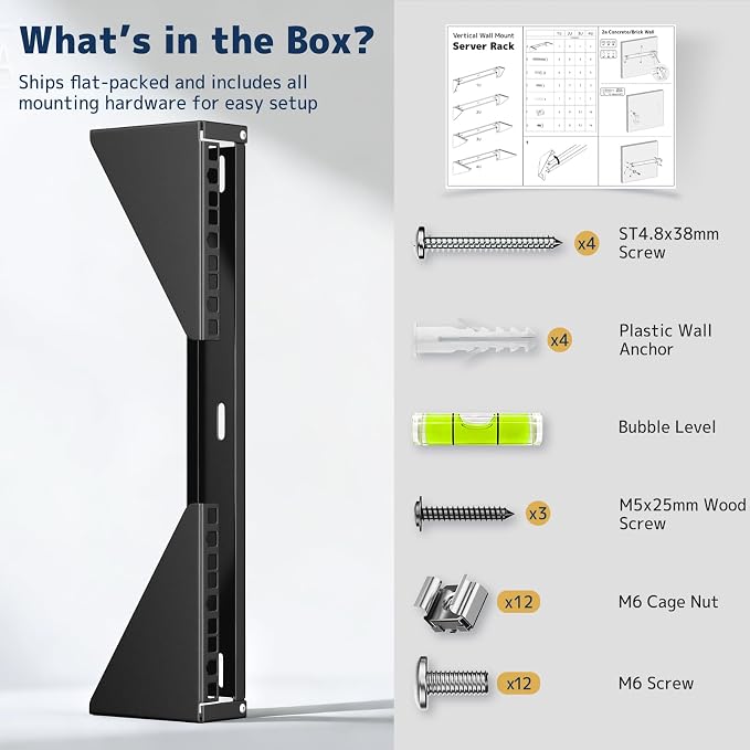 3U Vertical Wall Mount Rack - Image 5