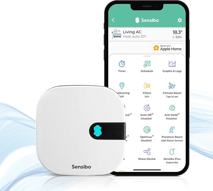 Sensibo Air - Smart Air Conditioner Controller. Apple HomeKit Certified. by Sensibo