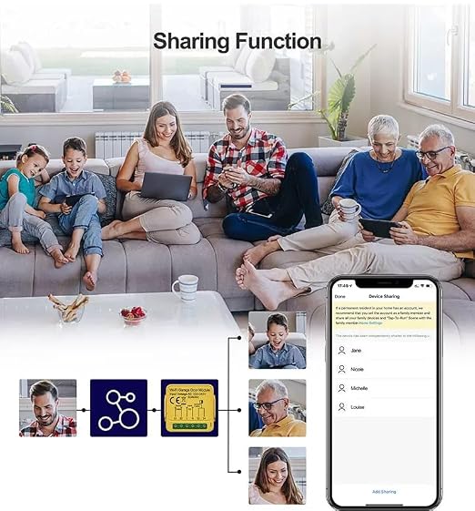 WiFi Garage Door Opener Controller, 1CH | Tuya Smart Life App, Remote Control - Image 7