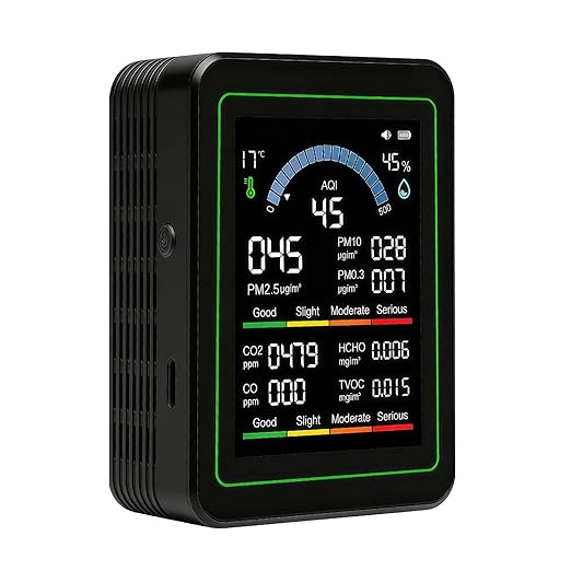 10 in 1 Indoor Air Quality Monitor, Portable Smartair air Quality Tester by Unknown