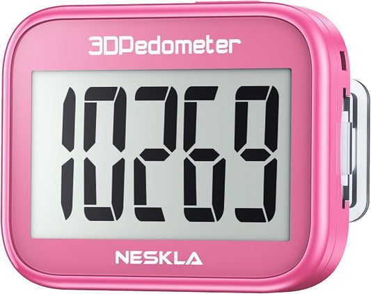 3D Pedometer for Walking, Simple Step Counter by NESKLA