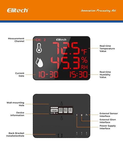 Elitech Bluetooth Hygrometer Thermometer Reusable Temperature Recorder Data - Image 8