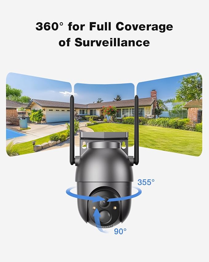 SEHMUA Security Cameras Wireless Outdoor, No Subscription Required, Color Night - Image 5