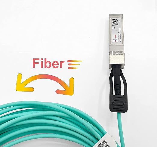 Elfcam® - 25m Fibre Optic Cable OM3 SFP+ to SFP+ AOC 10 Gbps, Compatible - Image 5