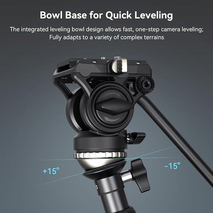 SmallRig CT210 Video Tripod, Professional Camera Tripod Compatible - Image 2