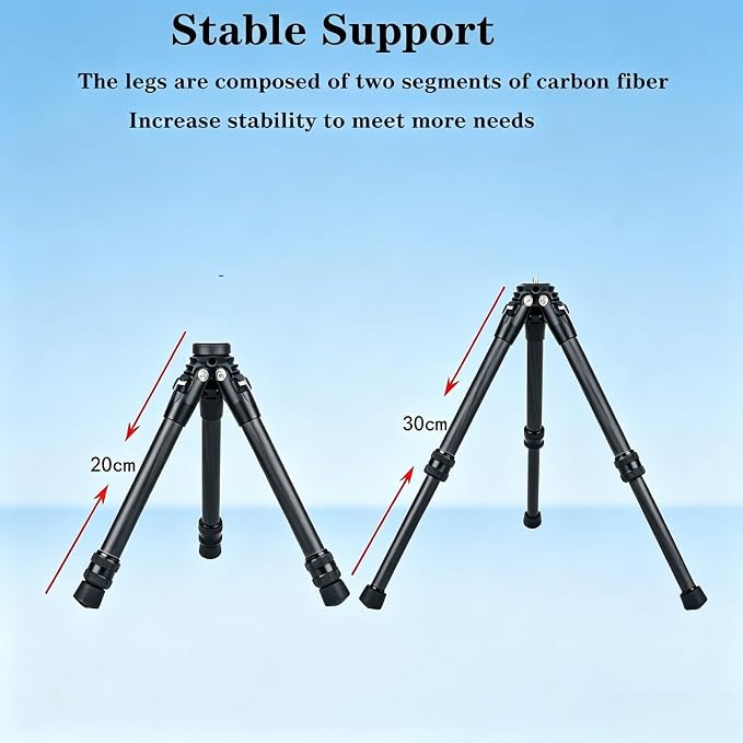 Lightweight Carbon Fiber Mini Tripod, 7/10.5 Inches Sturdy Desktop Tripod - Image 5