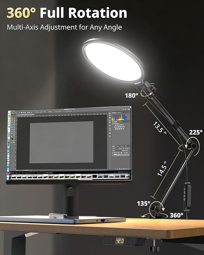 UBeesize 10" Desk Ring Light - Image 4