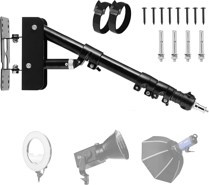 SITTO Ring Light Wall Mount 43inch/110cm, Triangle Boom Arm by SITTO
