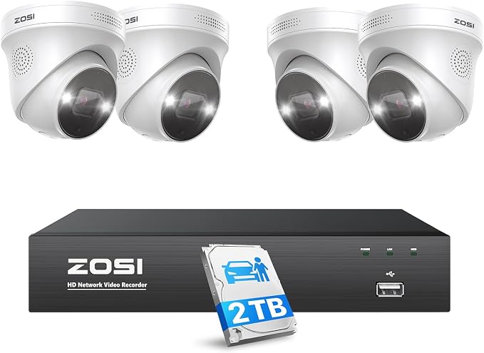 ZOSI 4K Spotlight PoE Security Camera System by ZOSI