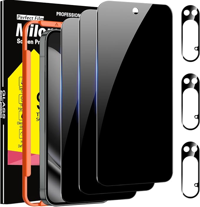 Milomdoi 3 Pack Privacy Screen Protector by Milomdoi