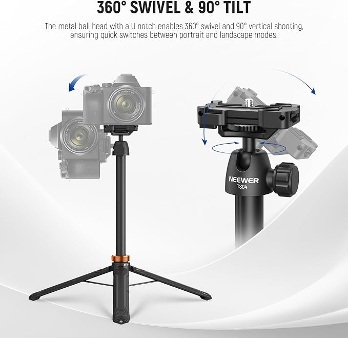NEEWER Basics 59" Selfie Stick Tripod Compatible - Image 6
