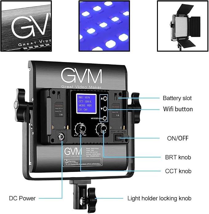 GVM RGB LED Video Lighting Kit, 800D Studio Video Lights - Image 5