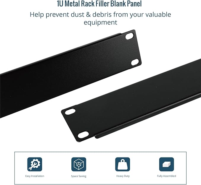 Tecmojo 2 Pack 1U Blank Rack Mount Panel, Steel Patch Panel Filler - Image 6