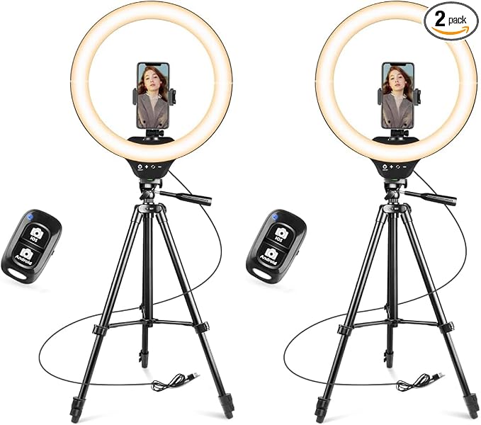 Sensyne 14" Ring Light with Tripod Stand, LED Circle Light with Phone Holder by sensyne