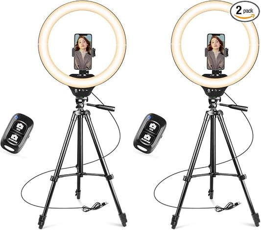 Sensyne 14" Ring Light with Tripod Stand, LED Circle Light with Phone Holder by sensyne