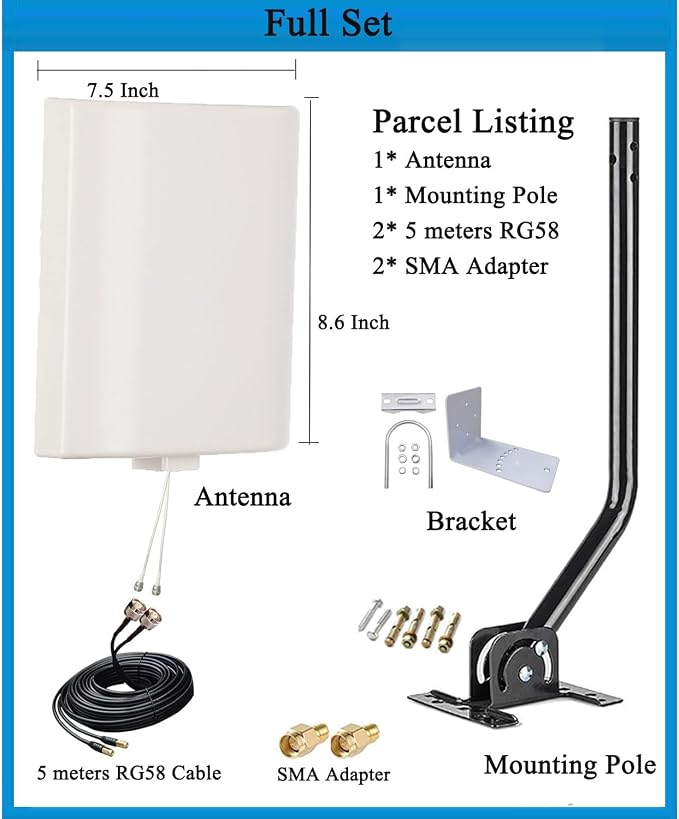 SignalPlus Outdoor 2x2 MIMO Directional WiFi Antennas Long Range 2.4GHz/ 5.8GHz - Image 3
