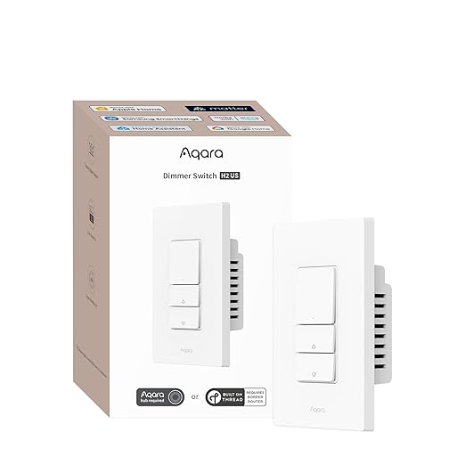 Aaqara Smart Dimmer Switch H2, 2-in-1 Neutral, Thread/Zigbee Support, Silent by Aqara