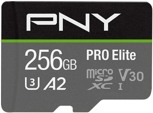 PNY P-SDU256V32100PRO-GE 256GB PRO Elite Class 10 U3 V30 microSDXC Flash Memory by PNY