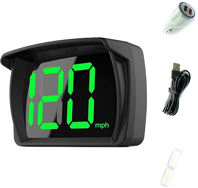 Speedometer HUD for Cars Trucks Motorcycles USB Plug & Play Digital MPH Speed by Unknown