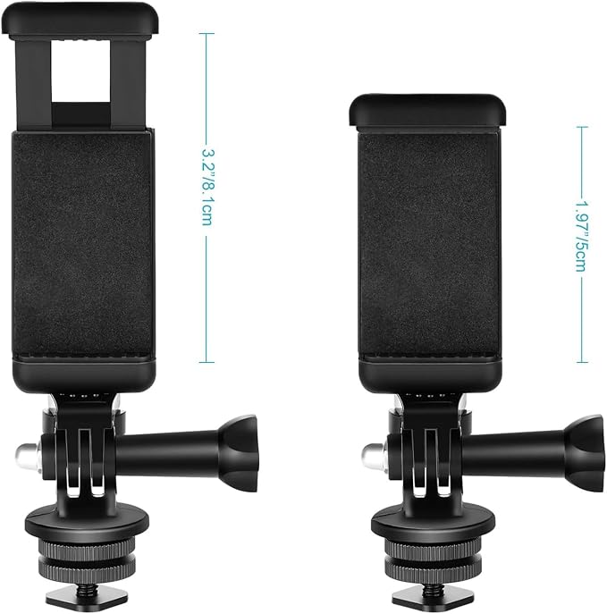 NEEWER Phone Holder/Hot Shoe Mount Adapter Kit Action Camera Mount Compatible - Image 4