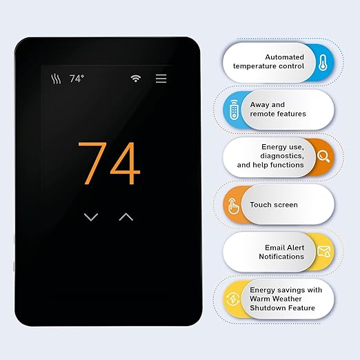 SunTouch SunStat CommandPlus Touchscreen Programmable Smart Wi-Fi Thermostat - Image 3