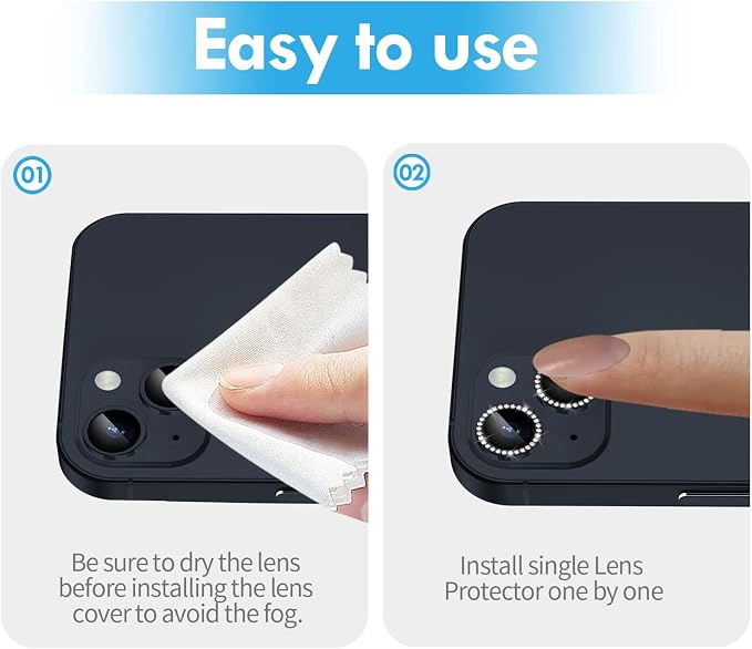 for iPhone 14 / iPhone 14 Plus Camera Lens Protector Bling, 9H Hardness - Image 7