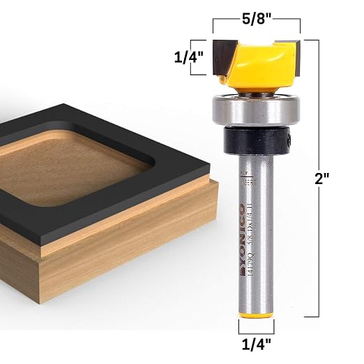 YONICO Router Bits Pattern Bit Flush Trim Set 3 Bit 5/8-Inch Diameter 1/4-Inch - Image 2