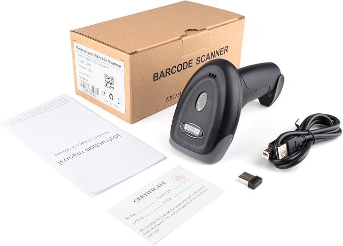 Wireless Barcode Scanner 1D QR Scanner Wireless Handheld Laser Bar Code Reader - Image 8