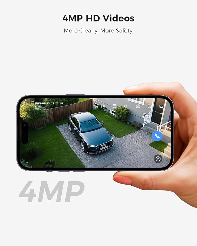 Hiseeu Solar Security Cameras Wireless Outdoor System, 6 Cam-Kit, Expandable to - Image 4
