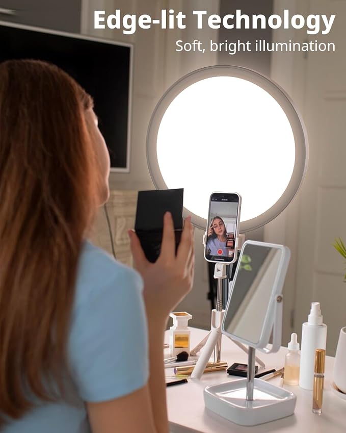 UBeesize 12" Ring Light with 62" Tripod Stand, Professional Big Ring Light with - Image 2