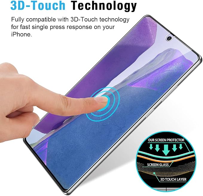 TOCOL 4 Pack fit for Samsung Galaxy Note 20 5G- 2 Pack Tempered Glass Screen - Image 5