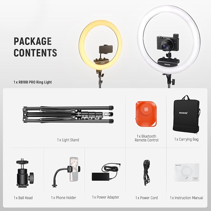 NEEWER Professional 18 Inch Ring Light - Image 8