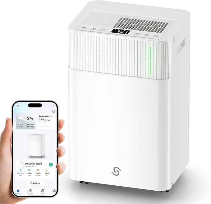 HUMILABS 50 Pints Dehumidifier for Home, 4500 Sq. Ft Dehumidifier for Basement by Dehumidifiers
