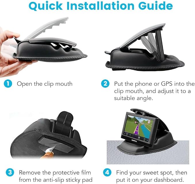 APPS2Car GPS Car Truck Mount, Non-Slip GPS Bean Bag Dash Mount 2-in-1 Anti-Skid - Image 9
