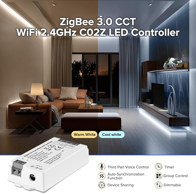 BTF-LIGHTING Tuya Zigbee 3.0 C02Z LED Controller Support CCT 3 pin PWM FCOB COB - Image 4
