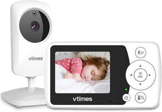 VTimes Baby Monitor with Camera and Audio, No WiFi, 2.4" LCD Screen, Two-Way by VtimesBabyMonitor