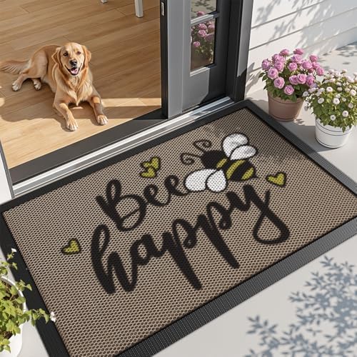 LUMI Outside Welcome Door Mat 32x47, Non-Slip Durable Rubber Easy Clean by LUMI