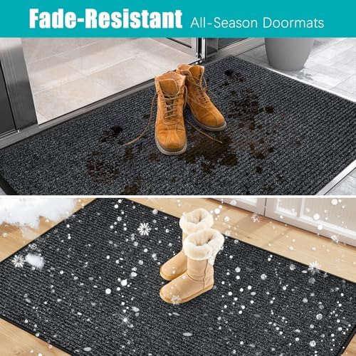 Azadx 3'x4' Front Door Mat Heavy Duty Indoor Outdoor Door Mat Non-Slip - Image 5