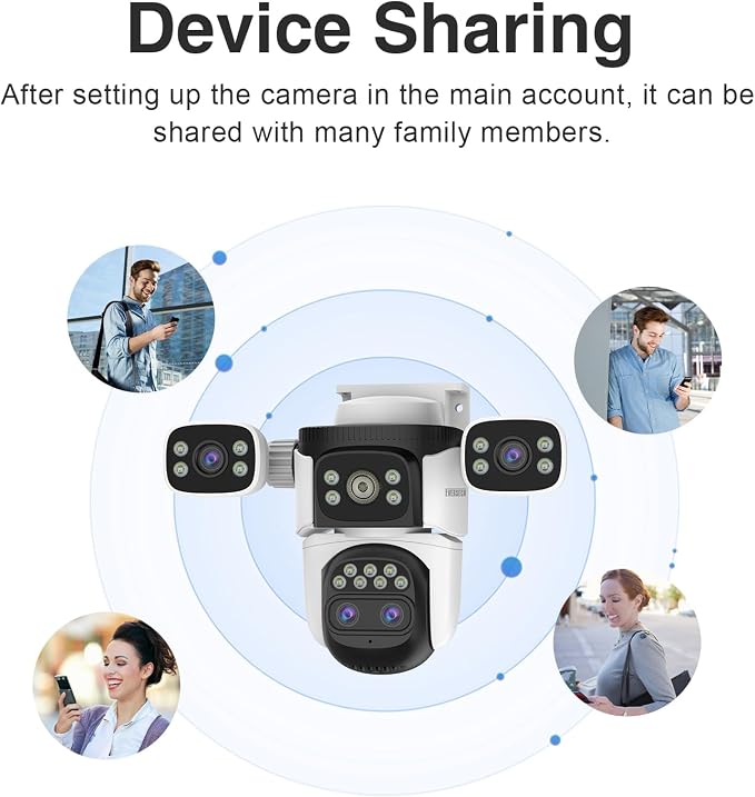 EVERSECU 10x Hybrid Zoom Quad Lens WiFi PTZ Security Camera, Triple Cameras in - Image 9