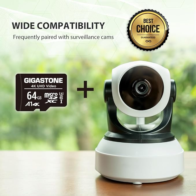 GIGASTONE 64GB Micro SD Card 2-Pack, A1 V30 4K Video Recording, Surveillance - Image 4