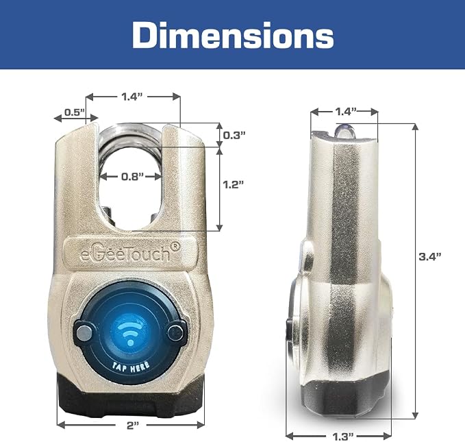 5th GEN Outdoor Smart Padlock – Keyless Bluetooth & NFC Lock, Heavy-Duty - Image 8