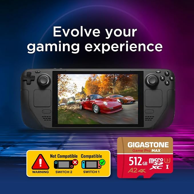 【for Switch 1 Only】 GIGASTONE 512GB Micro SD Card, 4K Game Pro MAX, A2 V30 - Image 7